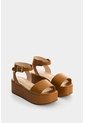 Sandalia Plataforma De Cuero Para Mujer Soren Sandalia Plataforma De Cuero Para Mujer Soren Miel 41 VÉLEZ de Vélez