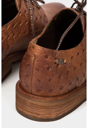 Zapatos Cordón Randy De Cuero Para Mujer Grabados Miel Zapatos Cordón De Cuero Para Mujer Grabados Miel 34 VÉLEZ