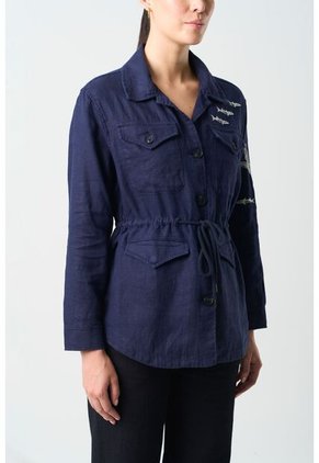 Chaqueta Tipo Parka Para Mujer Fit Suelto Chaqueta Tipo Parka Para Mujer Fit Suelto Azul Oscuro S VÉLEZ