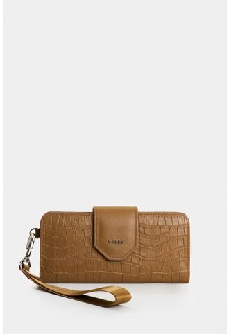 Billetera Porta Chequera De Cuero Para Mujer Extravaganza Billetera Porta Chequera De Cuero Para Mujer Extravaganza Miel VÉLEZ Vélez