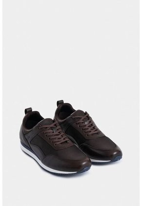 Tenis Engeil 3 De Cuero Para Hombre Detalle Textil Tenis Engeil 3 De Cuero Para Hombre Detalle Textil Cafe 38 VÉLEZ