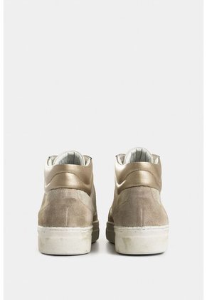 Tenis Tipo Bota Magena De Cuero Para Mujer Acabado Vintage Tenis Tipo Bota Magena De Cuero Para Mujer Acabado Vintage Arena 38 VÉLEZ