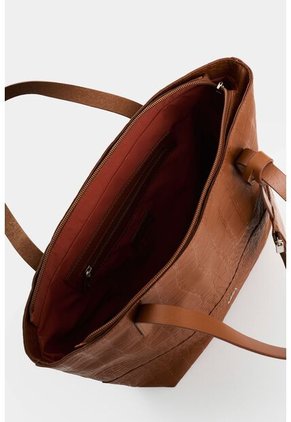 Shopping De Cuero Grabado Para Mujer Verona Shopping De Cuero Grabado Para Mujer Verona Miel VÉLEZ