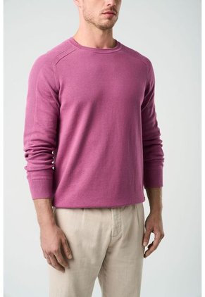 Sweater Tejido En Algodón Para Hombre Manga Ranglan Sweater Tejido En Algodón Para Hombre Manga Ranglan Mora L VÉLEZ