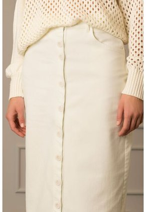 Falda Tubo Para Mujer Tejido Plano Tiro Alto Falda Tubo Para Mujer Tejido Plano Tiro Alto Blanco 08 Vélez