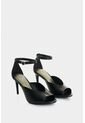 Sandalia Tacón Duna En Cuero Folia Para Mujer Peep Toe Sandalia Tacón Duna En Cuero Folia Para Mujer Peep Toe Negro 34 VÉLEZ de Vélez