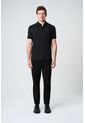 Polo Alcor Manga Corta Para Hombre Detalle Acanalado Polo Alcor Manga Corta Para Hombre Detalle Acanalado Negro S VÉLEZ de Vélez