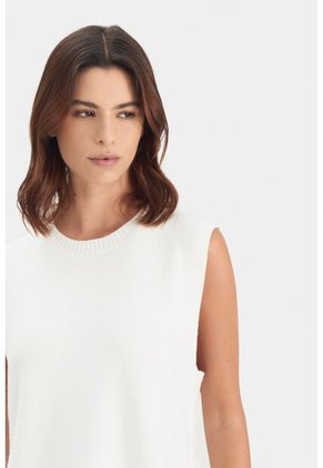 Chaleco Tejido Rebozu Elo Tejido Para Mujer Aberturas Chaleco Tejido Rebozu Elo Tejido Para Mujer Aberturas Crema S Vélez