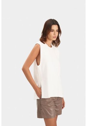 Chaleco Tejido Rebozu Elo Tejido Para Mujer Aberturas Chaleco Tejido Rebozu Elo Tejido Para Mujer Aberturas Crema S Vélez