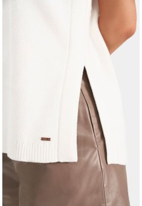 Chaleco Tejido Rebozu Elo Tejido Para Mujer Aberturas Chaleco Tejido Rebozu Elo Tejido Para Mujer Aberturas Crema S Vélez