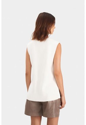 Chaleco Tejido Rebozu Elo Tejido Para Mujer Aberturas Chaleco Tejido Rebozu Elo Tejido Para Mujer Aberturas Crema S Vélez