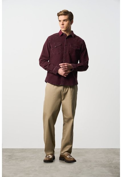 Sobrecamisa Alcor Manga Larga Para Hombre Semi Fitted Sobrecamisa Alcor Manga Larga Para Hombre Semi Fitted Vinotinto XL VÉLEZ