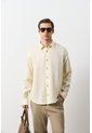 Camisa Manga Larga En Lino Para Hombre Silueta Semi Ajustada Camisa Manga Larga En Lino Para Hombre Silueta Semi Ajustada Amarillo S VÉLEZ de Vélez