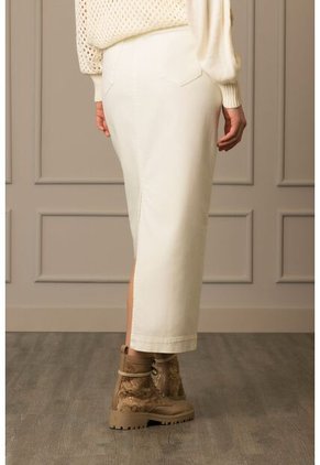 Falda Tubo Para Mujer Tejido Plano Tiro Alto Falda Tubo Para Mujer Tejido Plano Tiro Alto Blanco 10 Vélez