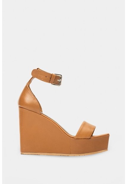 Sandalia Plataforma Cortázar De Cuero Liso Para Mujer Plataforma Alta Miel Sandalia Plataforma Cortázar De Cuero Liso Para Mujer Plataforma Alta Miel 34 VÉLEZ