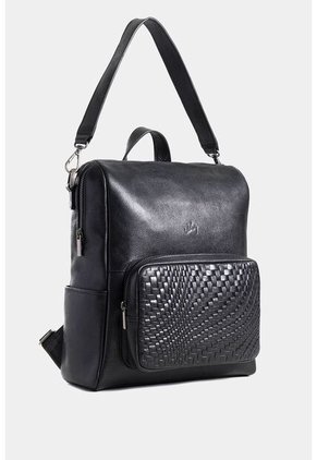 Morral Mini Saba De Cuero Para Mujer Multifunción Morral Mini Saba De Cuero Para Mujer Multifunción Negro VÉLEZ