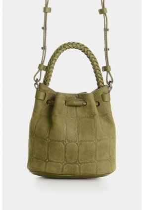 Bandolera En Gamuza Para Mujer Bruma Bandolera En Gamuza Para Mujer Bruma Verde Oliva VÉLEZ