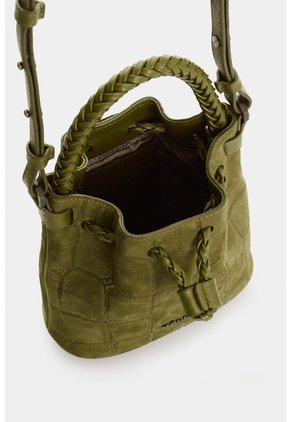 Bandolera En Gamuza Para Mujer Bruma Bandolera En Gamuza Para Mujer Bruma Verde Oliva VÉLEZ