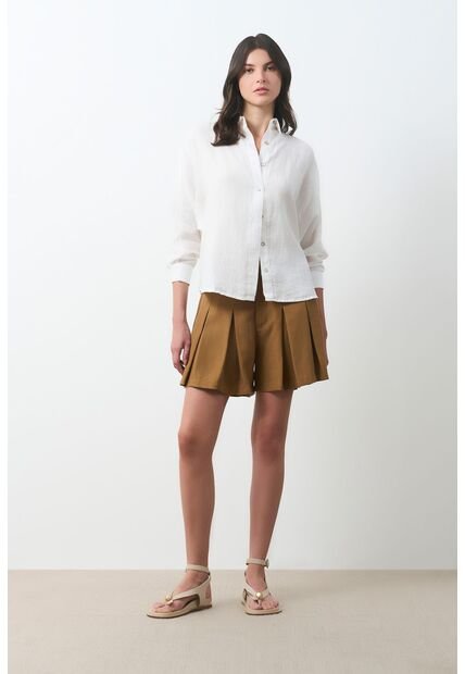 Camisa Peonia Para Mujer Manga Murciélago Camisa Peonia Para Mujer Manga Murciélago Perla M VÉLEZ