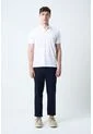 Polo Lucca Manga Corta Para Hombre Texturizada Polo Lucca Manga Corta Para Hombre Texturizada Blanco XS VÉLEZ de Vélez