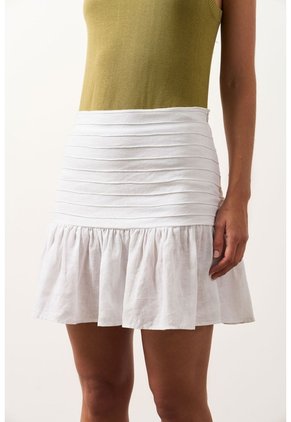 Falda Corta En Lino Mira Para Mujer Falda Corta En Lino Mira Para Mujer Blanco 14 VÉLEZ
