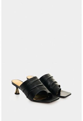 Sandalia Tacón En Cuero Para Mujer Xinca Sandalia Tacón En Cuero Para Mujer Xinca Negro 41 VÉLEZ