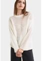 Sweater Escarlata Tejido Para Mujer Textura Asimétrica Sweater Escarlata Tejido Para Mujer Textura Asimétrica Crema S Vélez de Vélez
