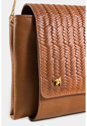 Clutch Apis De Cuero Con Herraje De Abeja Para Mujer Lafaurie