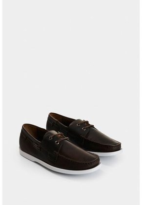 Zapatos Cordón De Cuero Contrastes Zapatos Cordón De Cuero Contrastes Marron 43 VÉLEZ