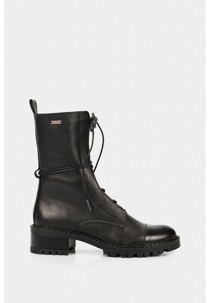 Botines Militar Paramo De Cuero Para Mujer Cordones Negro Botines Militar De Cuero Para Mujer Cordones Negro 41 VÉLEZ
