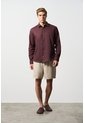 Camisa Manga Larga En Lino Para Hombre Silueta Semi Ajustada Camisa Manga Larga En Lino Para Hombre Silueta Semi Ajustada Vinotinto S VÉLEZ de Vélez