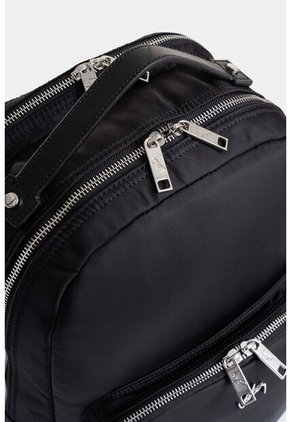 Morral Púrpura De Lona Para Mujer Manija Cuero Morral Púrpura De Lona Para Mujer Manija Cuero Negro Vélez