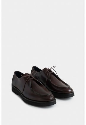 Zapatos De Cordón Acacia De Cuero Para Hombre Vena Tejida Zapatos De Cordón Acacia De Cuero Para Hombre Vena Tejida Cafe 43 VÉLEZ