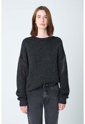 Jean Vega En Black Denim Para Mujer Detalle Cuero Jean Vega En Black Denim Para Mujer Detalle Cuero Negro 12 VÉLEZ