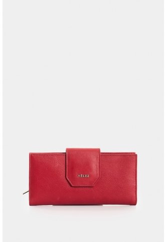 Billetera Porta Chequera De Cuero Para Mujer Jade Billetera Porta Chequera De Cuero Para Mujer Jade Rojo VÉLEZ Vélez