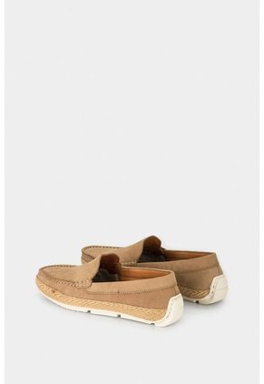 Mocasines Casuales De Cuero Para Hombre Inserto Yute Mocasines Casuales De Cuero Para Hombre Inserto Yute Arena 39 VÉLEZ