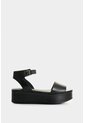Sandalia Plataforma De Cuero Para Mujer Soren Sandalia Plataforma De Cuero Para Mujer Soren Negro 39 VÉLEZ de Vélez