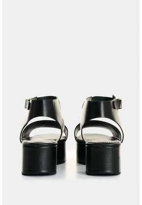 Sandalia Plataforma De Cuero Para Mujer Soren Sandalia Plataforma De Cuero Para Mujer Soren Negro 39 VÉLEZ