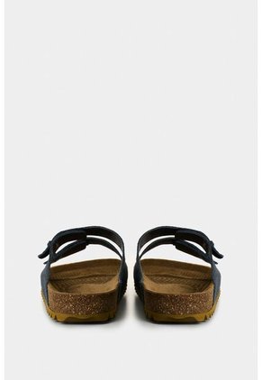 Sandalia Duna De Cuero Gamuzado Para Hombre Casual Sandalia Duna De Cuero Gamuzado Para Hombre Casual Azul Oscuro 46 VÉLEZ