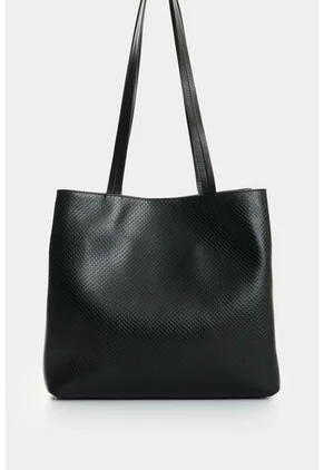 Shopping Munai En Cuero Grabado Para Mujer Shopping Munai En Cuero Grabado Para Mujer Negro VÉLEZ
