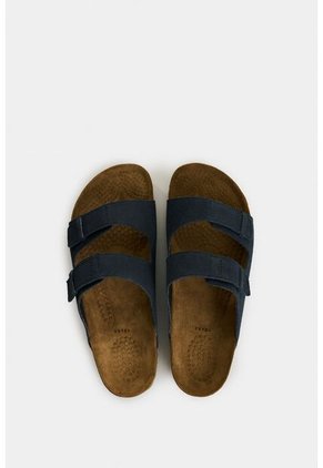 Sandalia Duna De Cuero Gamuzado Para Hombre Casual Sandalia Duna De Cuero Gamuzado Para Hombre Casual Azul Oscuro 46 VÉLEZ