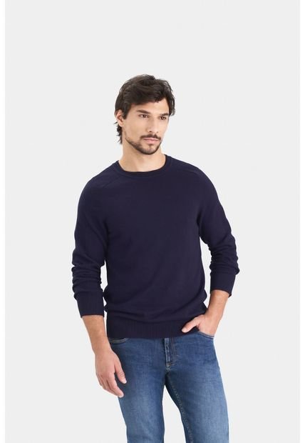 Sweater Tejido En Algodón Para Hombre Manga Ranglan Sweater Tejido En Algodón Para Hombre Manga Ranglan Azul Oscuro M Vélez