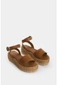 Sandalia Plataforma Salem De Cuero Para Mujer Fibra Natural Sandalia Plataforma Salem De Cuero Para Mujer Fibra Natural Miel 41 VÉLEZ de Vélez