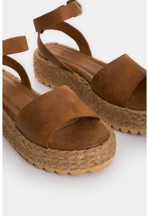 Sandalia Plataforma Salem De Cuero Para Mujer Fibra Natural Sandalia Plataforma Salem De Cuero Para Mujer Fibra Natural Miel 41 VÉLEZ