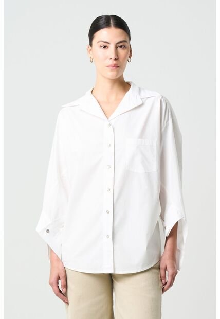 Camisa Soren Para Mujer Oversized Camisa Soren Para Mujer Oversized Blanco S VÉLEZ