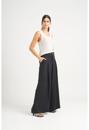 Pantalón Palazzo Caltha Para Mujer Fit Holgado Pantalón Palazzo Caltha Para Mujer Fit Holgado Negro 10 VÉLEZ
