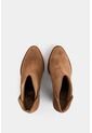 Botines Alpha De Cuero Gamuzado Para Mujer Silueta Asimétrica Botines Alpha De Cuero Gamuzado Para Mujer Silueta Asimétrica Miel 36 VÉLEZ de Vélez