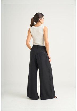 Pantalón Palazzo Caltha Para Mujer Fit Holgado Pantalón Palazzo Caltha Para Mujer Fit Holgado Negro 10 VÉLEZ