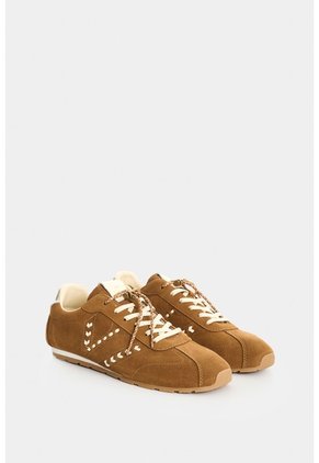Sneaker De Cuero Carnaza Para Mujer Savanna Stitch Sneaker De Cuero Carnaza Para Mujer Savanna Stitch Miel 38 VÉLEZ