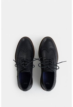 Zapatos Cordón Brogue De Cuero Para Hombre Cortes Tradicionales Zapatos Cordón Brogue De Cuero Para Hombre Cortes Tradicionales Negro 44 Vélez